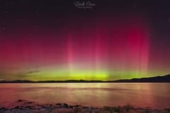 AURORA BOREALIS OVER PYRAMID LAKE