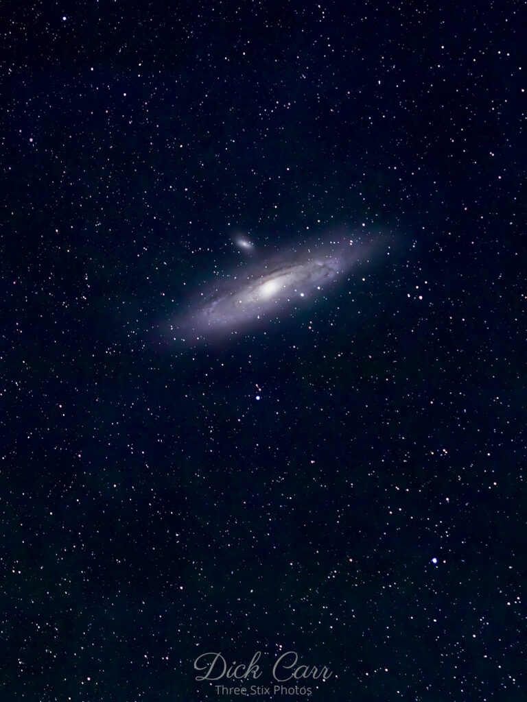 ANDROMEDA.  100mm, f2.8, ISO 1600, 180 sec